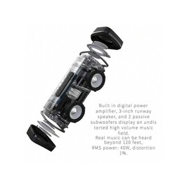 Portable Wireless Speaker MM II,40W Powerful Sound With Party Light And Nice Bass, Support USB And TF Card Paly,AUX IN - Color: Black