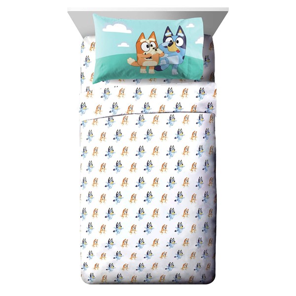 Jay Franco Bluey & Bingo Full Size Sheet Set -