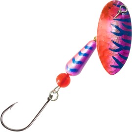 Panther Martin PMSSTUVHM_15_HMPFRT Hammered Salmon Steelhead Fishing Spinning Lure - UV Purple/Flo-Red - 15 (1/2 oz)
