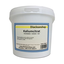 Potassium Citrate Monohydrate 500g – 36% Potassium – Pharma Quality Nature Minimum 99% Powder – E332
