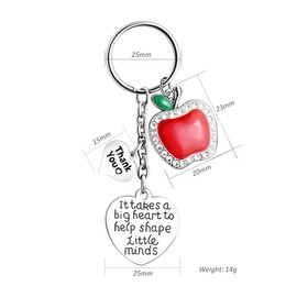 CERSLIMO Teacher Thank You Gift Key Chain for Birthday Teacher's Day Thanksgiving Graduation Gifts for Teacher (06-3PCS Keychains)