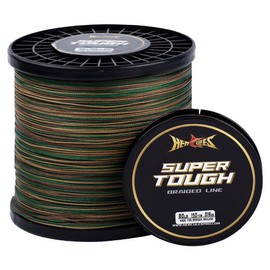 HERCULES Super Tough Braided Fishing Line 500 Yards Braid Fishing Line 50lb Test for Saltwater Freshwater PE Braid Fish Lines 8 Strands - Camo Green, 50lb, 500yds