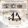 LUXJA Insulated Slow Cooker Bag Compatible with Crock Pot, Beige