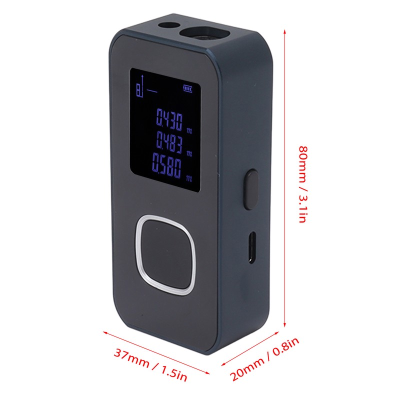 Handheld Laser Measure Tool Mini Infrared Measuring Instrument for Area