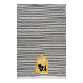 DII Dog Applique Stripe Dish Towel (Scottish Terrier)