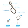 PATIKIL 100 Pack 0.2"/0.43" Fly Fishing Snaps Stainless Steel Quick
