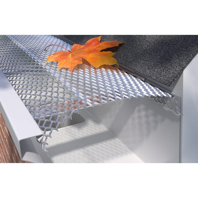 E-Z-Quick Aluminum Mesh Gutter Guards (for 6" Gutters) - Covers