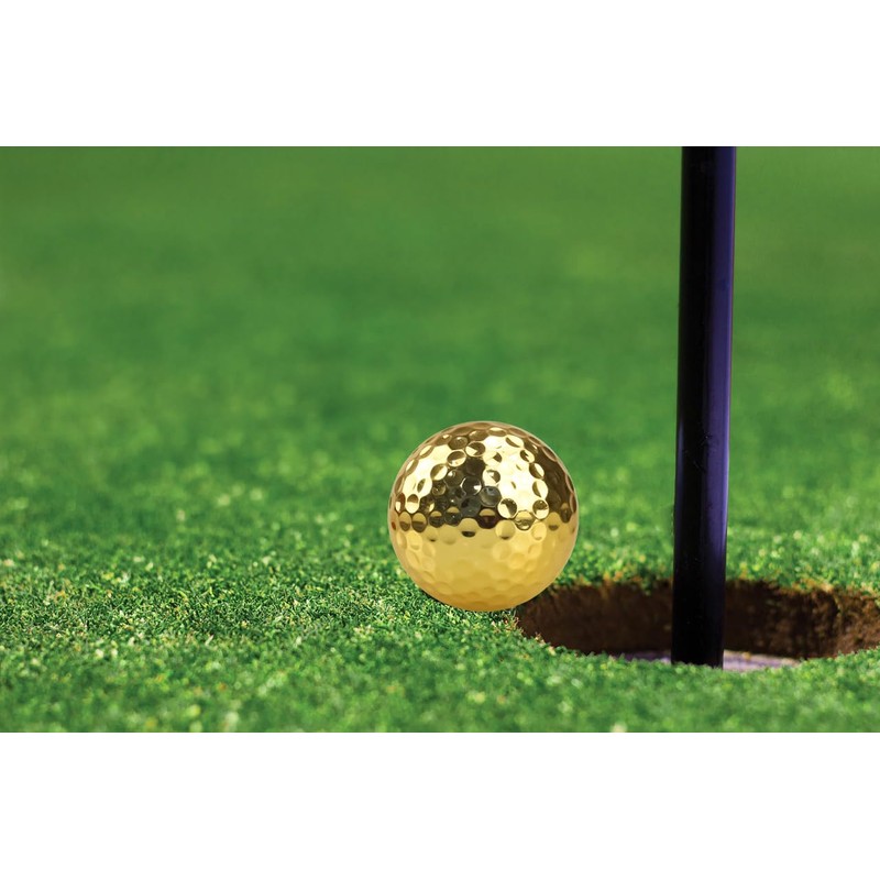 VIEAURA Golf Balls, Gold, Set of 5, Gold Color, Presents,