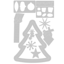 Sizzix Thinlits "Retro Christmas Tree" Dies, NEW