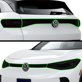 BOGAR TECH DESIGNS Full Headlight Taillight Tint Kit Compatible with Volkswagen ID.4 2021-2025, Dark Smoke