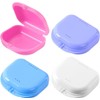 JMU Retainer Case with Vent Holes, 4Pcs Denture Case, Orthodontic