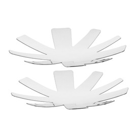 Baluue 2pcs Stainless Steel French Nail Art Templates for Precise Manicure Reusable Nail Guides for French Tips for DIY