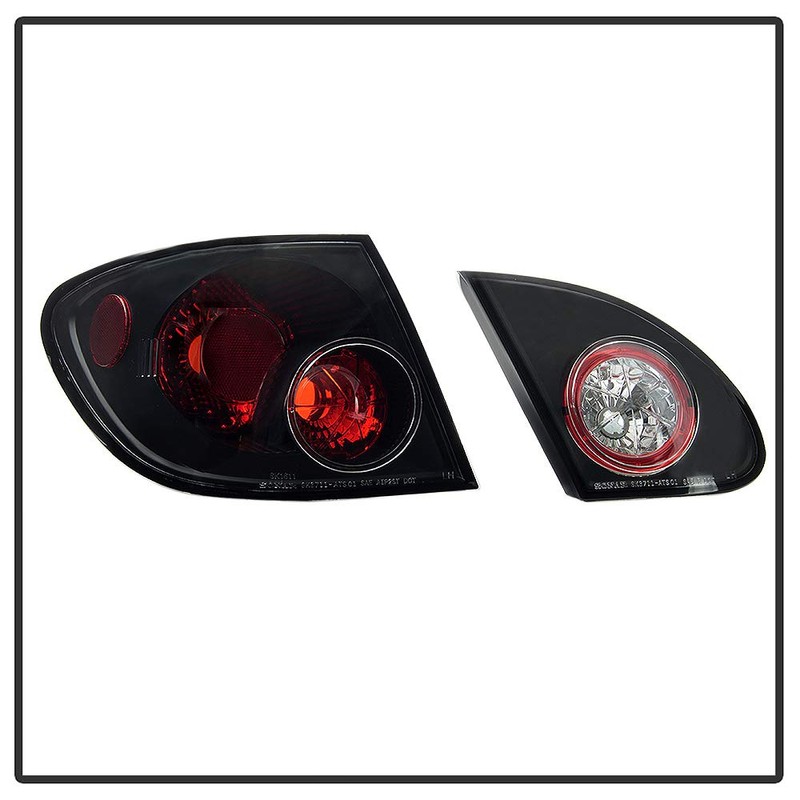 ACANII - For Black 2003-2008 Toyota Corolla Tail Lights Brake