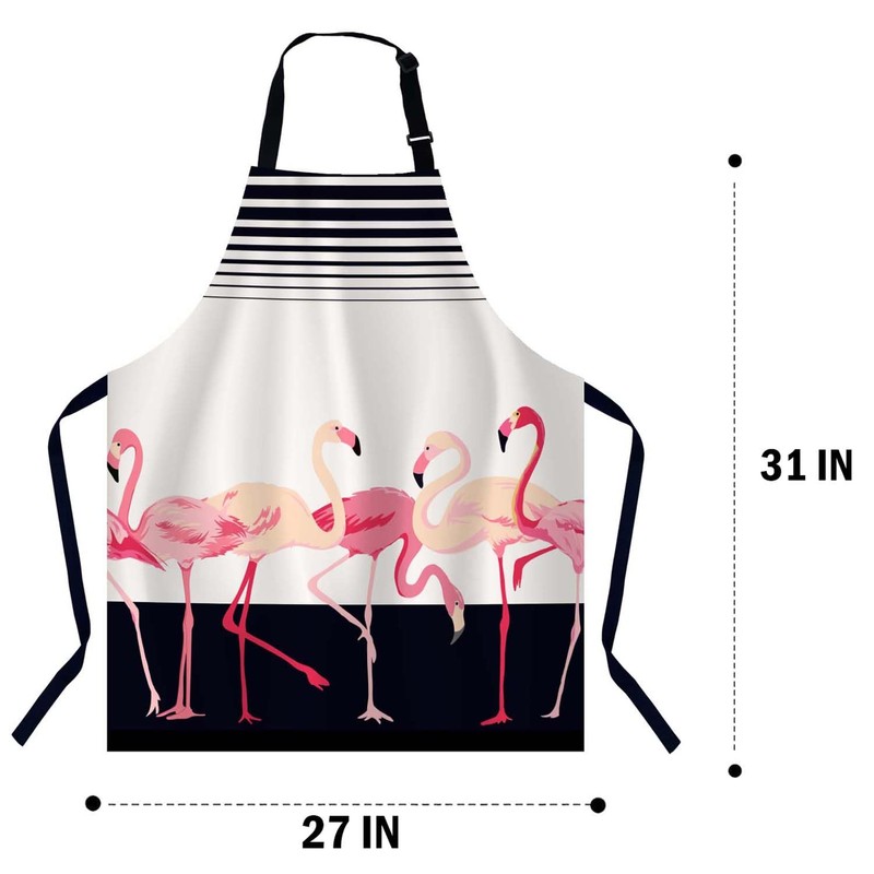 BGBDEIA Flamingo Apron Adjustable Neck Bib Apron for Men Women,Suitable