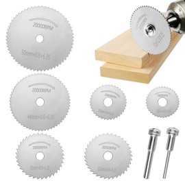 8Pcs Mini Saw Blades,High-Speed Steel Saw Blades with Mandrel Circular Steel Saw Disc Wheel Cutting Discs,Circular Saw Blades,for Drills Rotary Cutter Blades Plastic Metal Stone Diamond