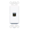 RiteAV 1 Port Cat6A Wall Plate - Rocker [White/White]