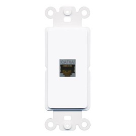 RiteAV 1 Port Cat6A Wall Plate - Rocker [White/White]