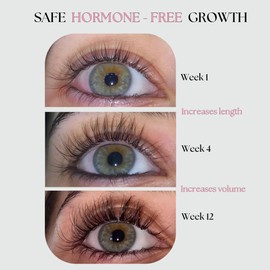 KAEMEX Eyelash Growth Serum & Conditioner Set For Longer, Fuller, and Thicker Lashes - Hormone Free for Sensitive Eyes - 3ml Lash Serum + 3ml Eyelash Conditioner