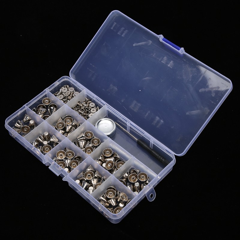 Punk Rivets Bucket Shape Spikes Zinc Alloy Craft Making Accessories