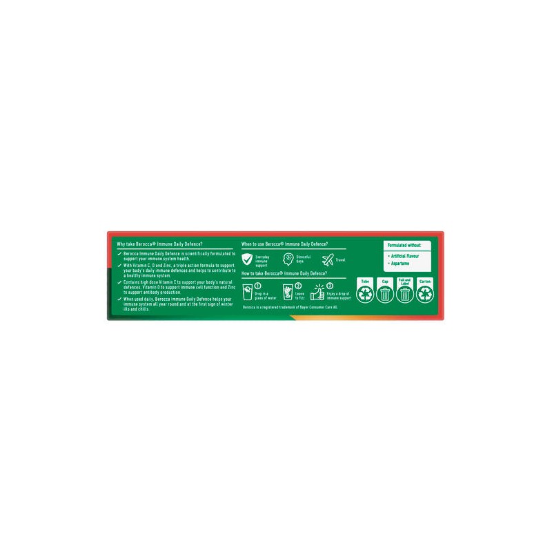 Berocca Immune Daily Defence Vitamin C, D and Zinc, Orange