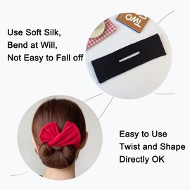 Rowcay Multi-Color Bun Styler - Easy Donut Twist for French Buns, Heat-Free Hair Styling Tool for Women and Girls, Reusable Accessories for Long, Thick or Thin Hair