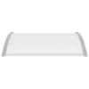 vidaXL Door Canopy with Brackets and Sheets in Grey/Clear