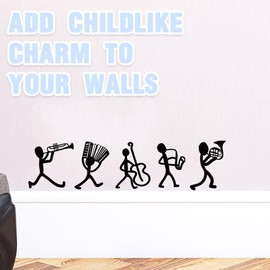 Wall Sticker, Black Striped Pattern Black Wall Sticker Home Living Room Bedroom Wall Sticker Wall Decoration for Home Children's Room Living Room Bedroom