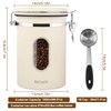 FACIACC Airtight Coffee Canister, 1800ML Stainless Steel Coffee Container with