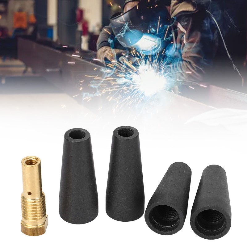4Pcs PTFE Flux Core Gasless Nozzle 1Pcs Brass Gas Diffuser