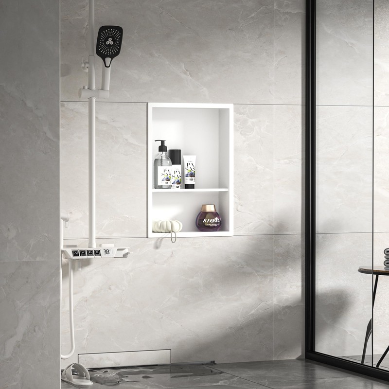 Bernkot Stainless Steel Shower Niche 18" X 12" White with