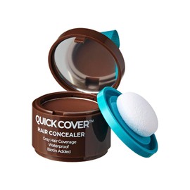 Red by Kiss Quick Cover Hair Concealer, Temporary Root Touch-Up, Precision Gray Coverage, Lightweight & Waterproof, Biotin Infused (Dark Brown)