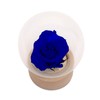 ROSEMARIE SCHULZ Heidelberg Small Rose in Glass Eternal Flower Blue