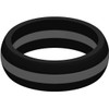 SayitBands Thin Gray Line Silicone Ring Size 9