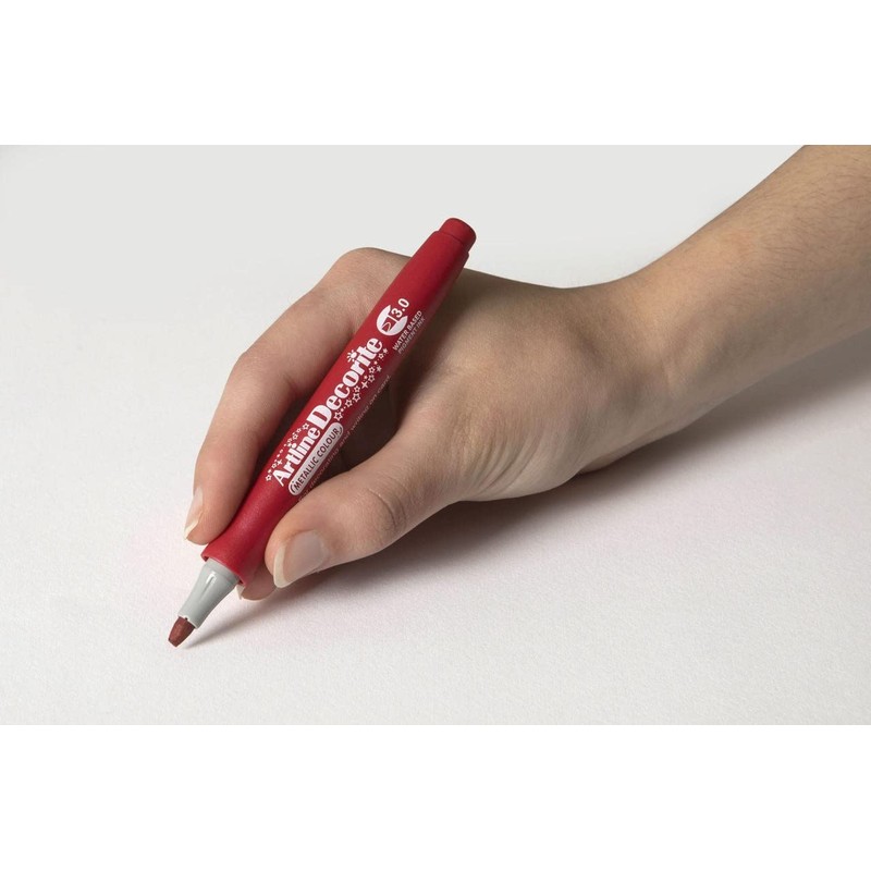 Artline 'Decorite' Metallic Red Marker Pen 3.0mm for Card, Glass,