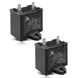HUFEWU W10350564 Refrigerator Compressor Capacitor Fit for Whirlpool Maytag Running Capacitors, Refrigerator Start Relay Device Replace 2683570 AP6020176 PS11753490, 2PCS