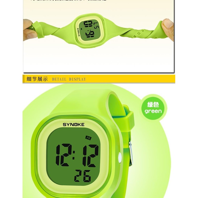 Womens Digital Watches LED Screen Military Waterproof Alarm Stopwatch 7
