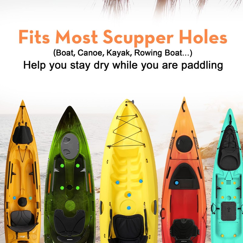 XARILK 8 Packs TPE Kayak Scupper Plug Kit – Universal
