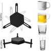 Marjoramy Pack of 6 Cup Stackers, Black Cup Holder, Stackable