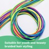 Pack of 62 Colourful Hair Cords for Braids, Colourful Hair
