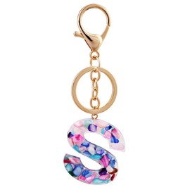 Multicolor Initial Letter Keychain