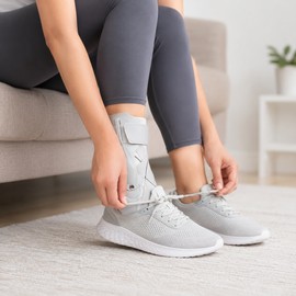 Adjustable Ankle Support Brace – Breathable Compression Stabilizer for Running, Sports, Walking & Daily Support