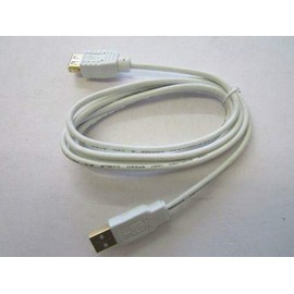 DIXIETREE Replacement for 1.8M USB 2.0 A Male to A Female White Extension with Gold Plated Connection