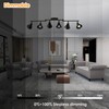 Black Dimmable 6 Light Plug in Ceiling Light Fixture,Modern Plug
