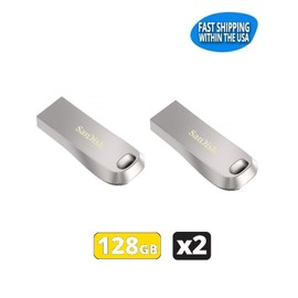 Sandisk Ultra Luxe 128GB Metal Flash Drive USB Thumb Drive (2 Pack)