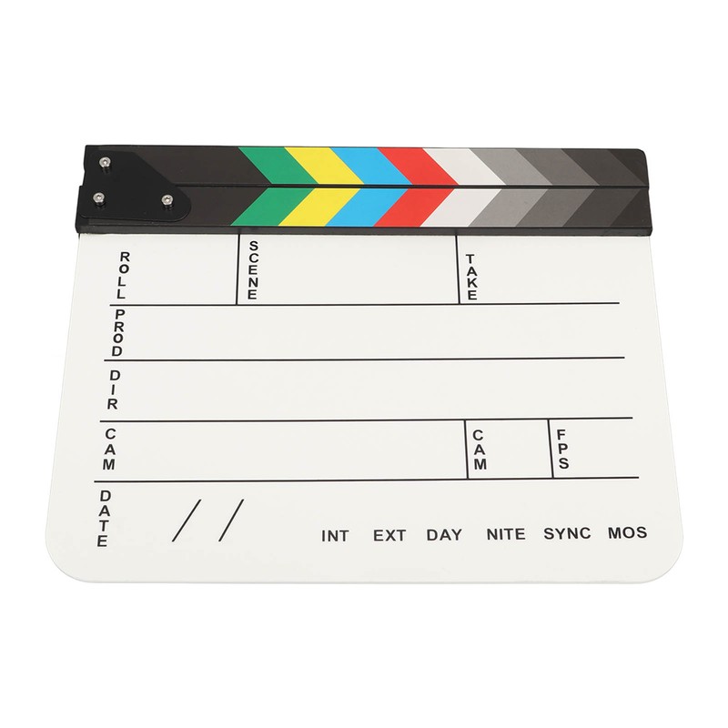 Acrylic Film Clapboard Professional Dry Erase Movie Props Clap Board