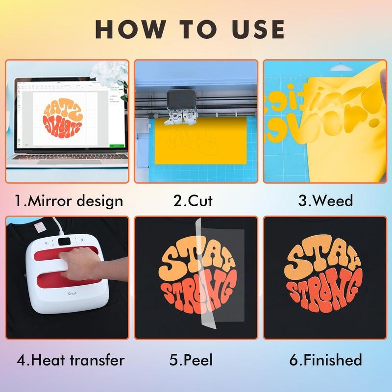 A SUB 3D Puff Heat Transfer Vinyl 8 PCS -