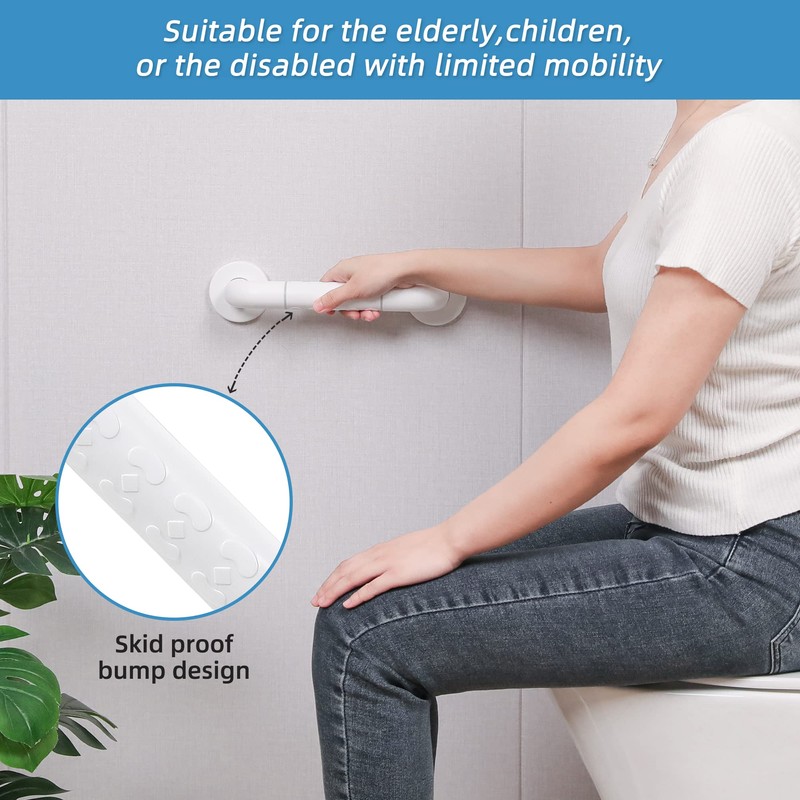 2PCS Bath Grab Rails with Anti-Slip Grip