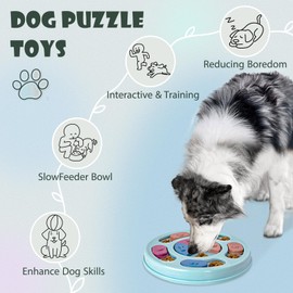 TRIGRAND Dog Puzzle Toys, Interactive Toy for Puppy IQ Stimulation & Anxiety Relief,Dog Enrichment Toy to Extended Eating Time,Washable,dog puzzle feeder for Puppy &Cats,Blue