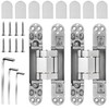 Onedaful 2 Kits 6 inch Stainless Steel Hidden Door Hinges