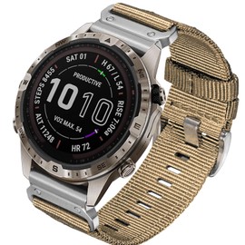 HEMSUT 20mm Military Strap Compatible with Garmin Fenix 8 43mm /7S/7S Pro/6S/6S Pro/6S Sapphire/5S/5S Plus/5S Sapphire, Instinct 2S, Descent MK1S/2S, D2 Delta S, Approach S70-42mm